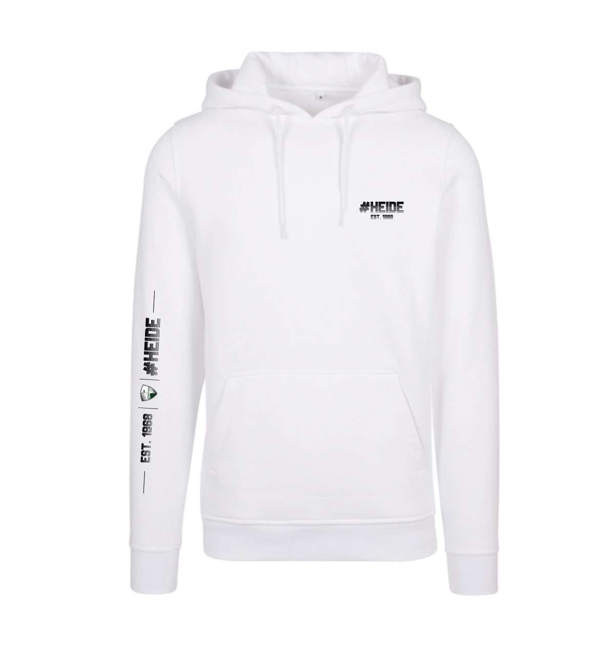 Hoodie White - Black Print *Auch für Kids