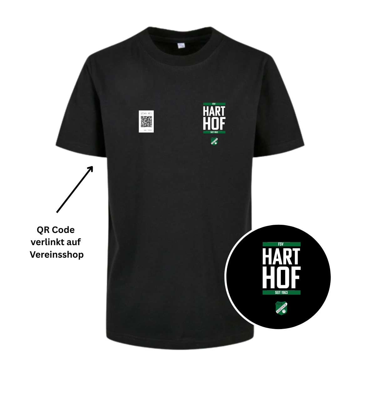 T-Shirt QR Code FSV Harthof