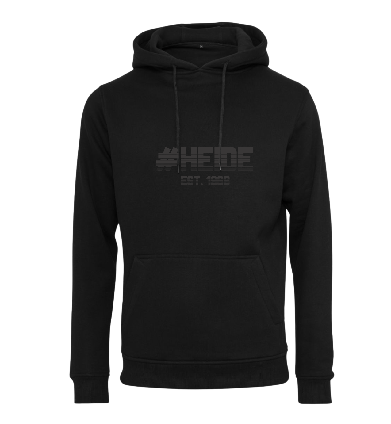 Hoodie #Heide - Black on black