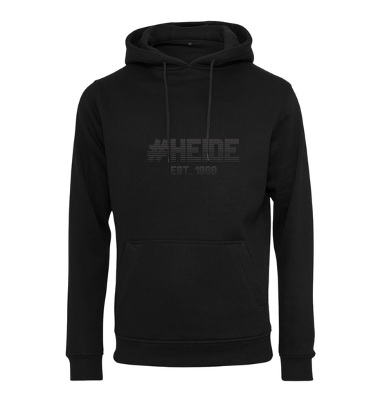 Hoodie #Heide - Black on black